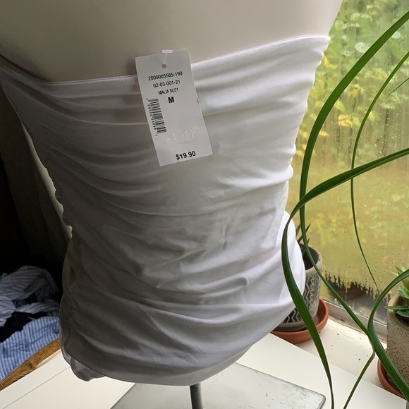 KISMET Tube Top White Bodycon Medium Sexy Tube Top - Picture 7 of 7